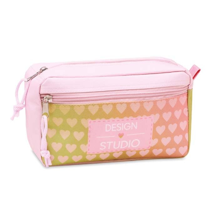 MB6101 - Full colour cosmetic bag in 600D polyester with double zipper