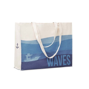 MB8806 - Recycled pre-consumer cotton bag with gusset and long handles (50x15x40cm)