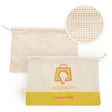 MB9009 - Cotton grocery bag with mesh on 1 side (30x20cm). Food Contact certified