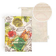 MB9011 - Cotton grocery bag with mesh on 1 side (30x40cm). Food Contact certified