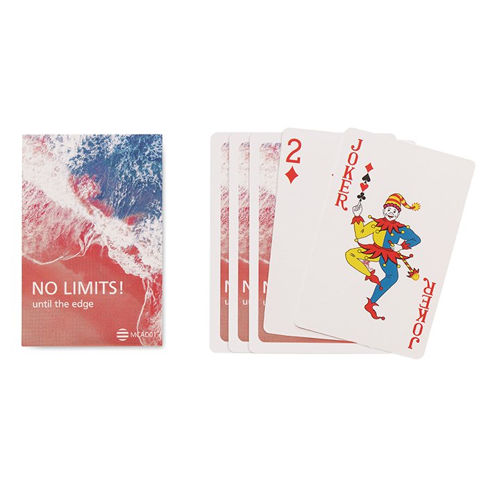 MCAD01 - Full colour promotional playing cards with your design featured on the back and on the packaging. From 100 pcs