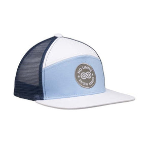 MH2208 - 7 panel cotton twill flat visor cap with mesh back.