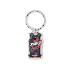 MK2034 - Metal sports singlet keychain with full colour doming.