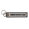 MK2112 - Embroidered key tag with double metal ring