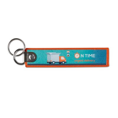 MK2114 - Full colour printed key tag with double metal ring