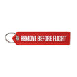 MK2212 - Embroidered key tag with triangular shaped end
