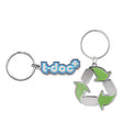 MK2805 - Custom shape plated recycled zinc alloy keychain with soft enamel logo design