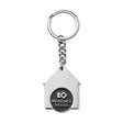 MK4001 - Zinc alloy house shape key chain with your soft enamel design trolley tokens
