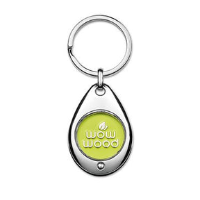 MK4003 - Drop shape key chain with your design soft enamel trolley tokens