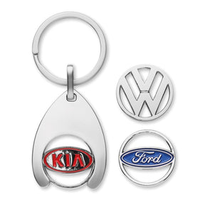 MK4010 - Claw shape token key chain with enamel-, printed and die-cast token options