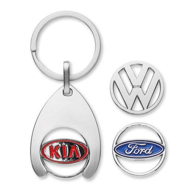 MK4010 - Claw shape token key chain with enamel-, printed and die-cast token options