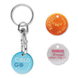 MK4011 - Colourful aluminium trolley tokens with your design printed or engraved