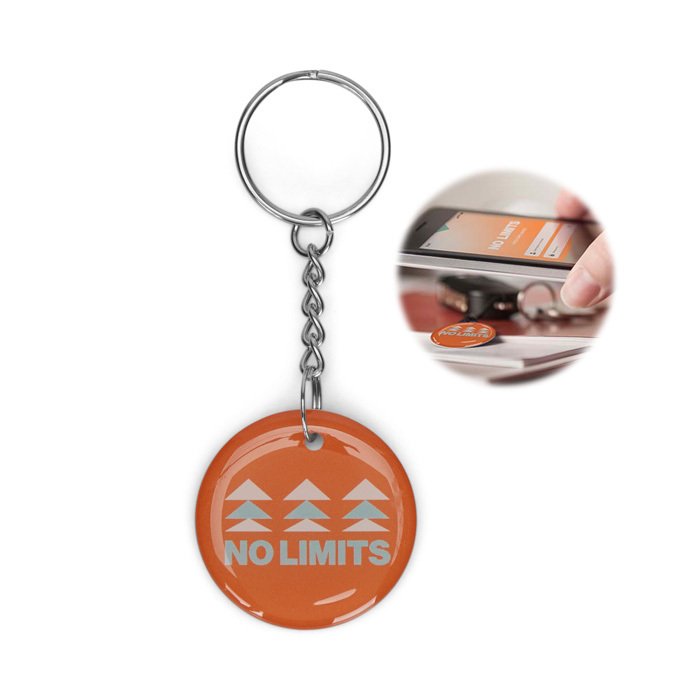 MK5002 - Round Pre-programmed NFC keyring with doming.