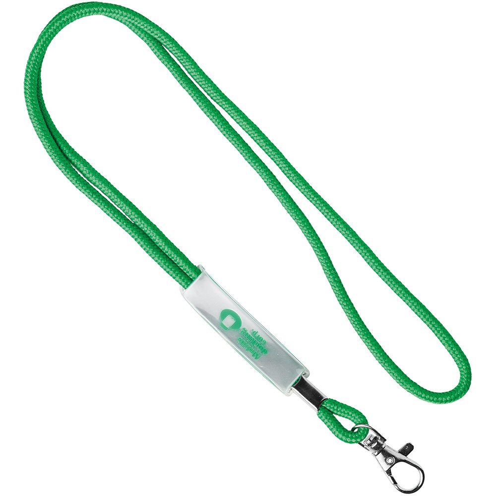 ML1019 - Polyester cord lanyard with transparent slider