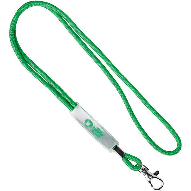 ML1019 - Polyester cord lanyard with transparent slider
