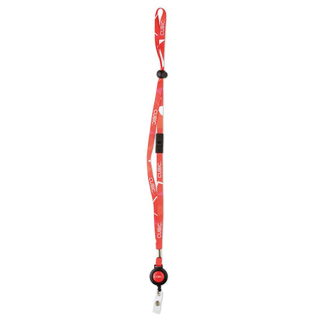 ML1020 - Polyester sublimation lanyard with badge reel