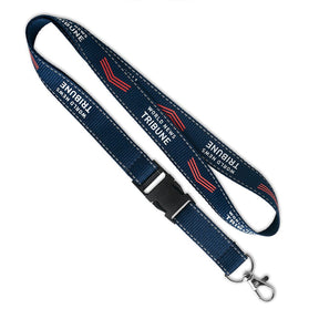 ML1022 - Detachable polyester lanyard with Reflective threads.