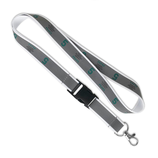 ML1024 - Detachable polyester lanyard with Reflective overlay.