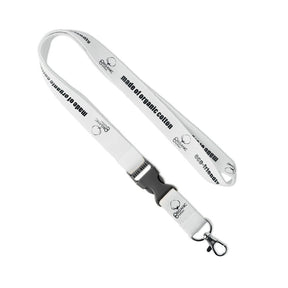 ML1037 - Detachable Organic Cotton screenprint lanyard.