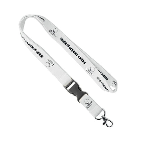 ML1037 - Detachable Organic Cotton screenprint lanyard.