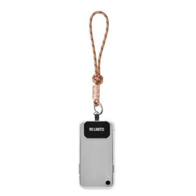 ML1070 - Single cord key tag & phone holder with your design label. From 100 pcs