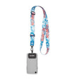 ML1075 - Sublimated adjustable crossbody phone holder with your design PVC logo patch. From 100pcs