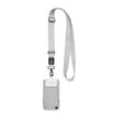 ML1076 - Woven adjustable crossbody phone holder with logo engraved metal plate. From 100 pcs