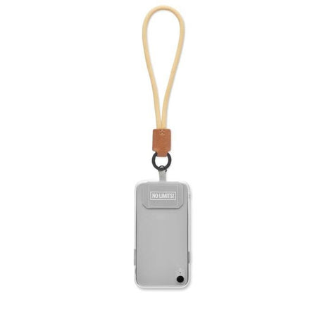 ML1082 - Cord key tag & phone holder with PU logo patch.
