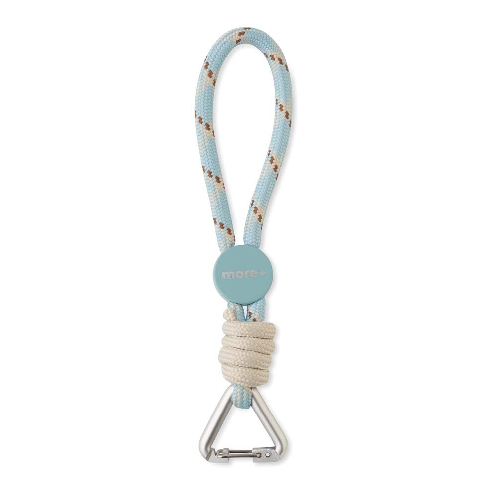 ML1098 - 3-tone wrist strap with contrast knot and triangle carabiner