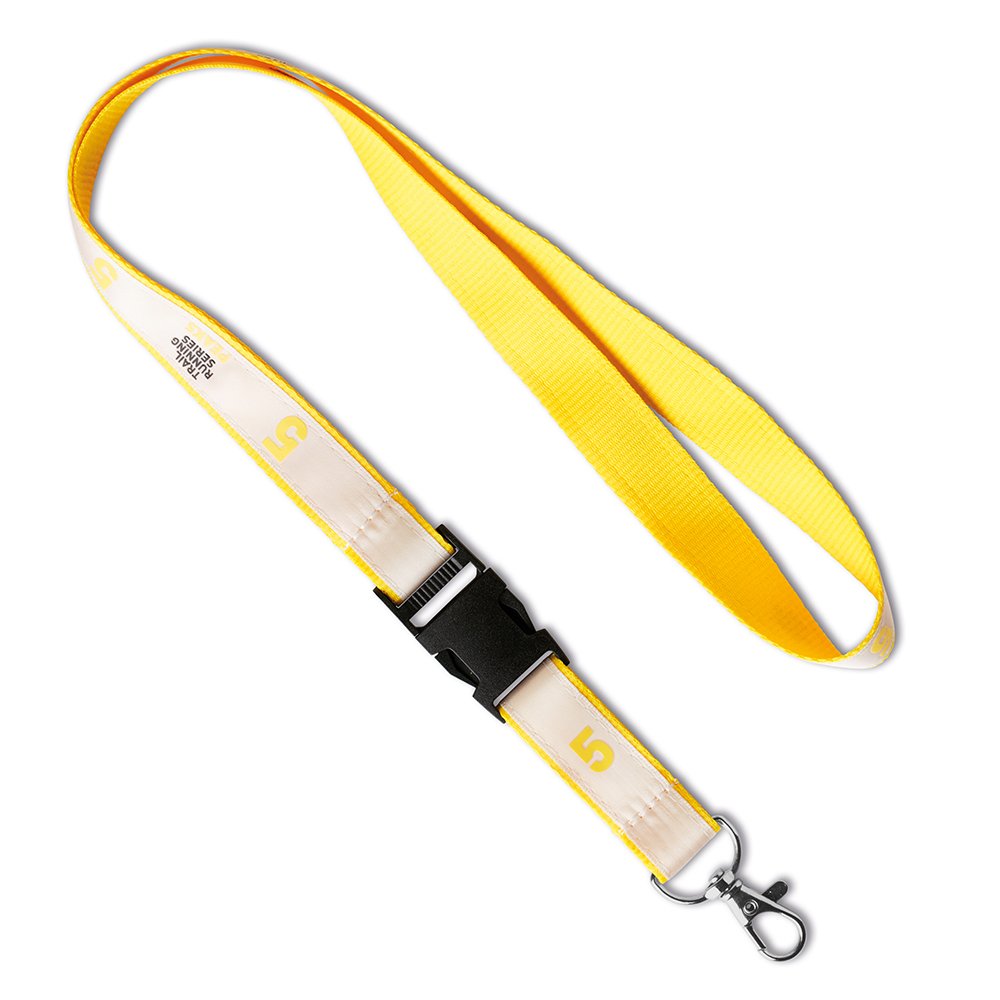 ML1132 - Detachable polyester lanyard with screenprint printed Satin overlay.