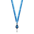 ML1165 - Polyester sublimation badge reel lanyard with metal crimp.