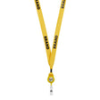 ML1166 - Polyester screen printed badge reel lanyard with metal crimp.