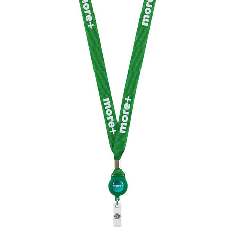 ML1167 - RPET screen printed badge reel lanyard with metal crimp.