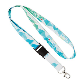ML1204 - Detachable polyester sublimation lanyard.