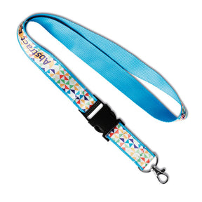 ML1234 - Detachable polyester lanyard with sublimated satin overlay.