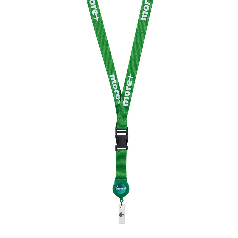 ML1263 - Detachable RPET screen printed badge reel lanyard.