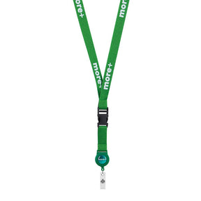 ML1263 - Detachable RPET screen printed badge reel lanyard.