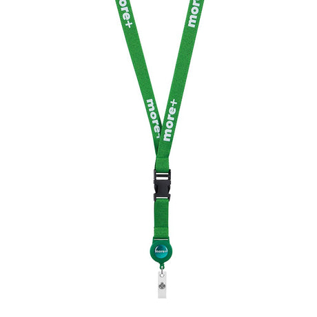 ML1263 - Detachable RPET screen printed badge reel lanyard.