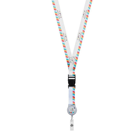 ML1264 - Detachable polyester sublimation badge reel lanyard.