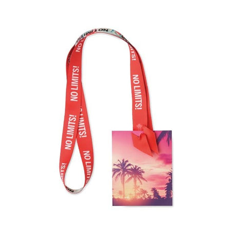 ML1384 - rPET sublimation badge holder lanyard which does not require metal hooks (patented construction)