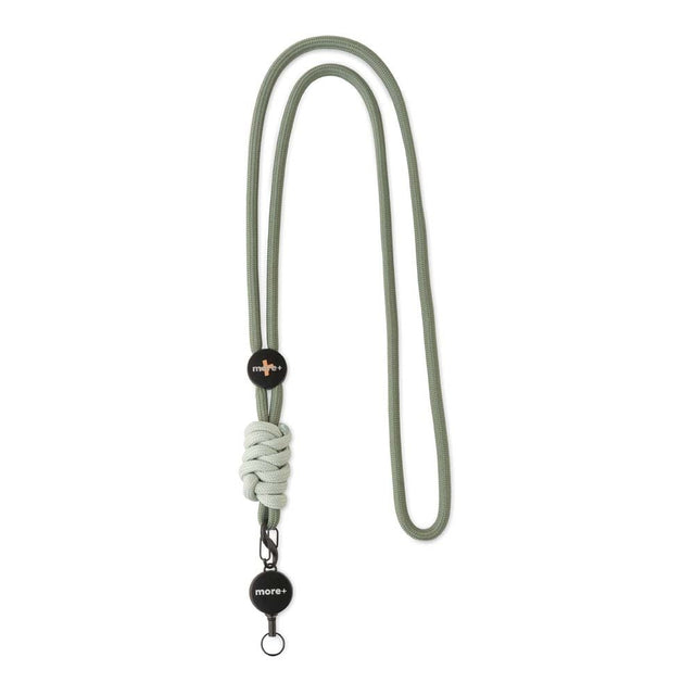 ML1604 - Contrast knot colour adjustable metal badge reel cord lanyard