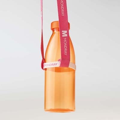 MLBH15 - Polyester screen printed Bottle & Cup Holder lanyard.