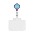 MLBR02 - Retractable badge reel in round shape with ⌀2.8cm logo logo.