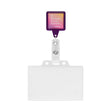 MLBR04 - Retractable badge reel in square shape with 2.5cm2 logo.