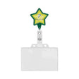 MLBR06 - Retractable badge reel in star shape with logo.