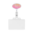 MLBR08 - Retractable badge reel in oval shape with logo.