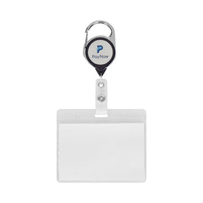 MLBR09 - Retractable badge reel with carabiner & logo (without belt clip).