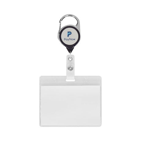 MLBR09 - Retractable badge reel with carabiner & logo (without belt clip).