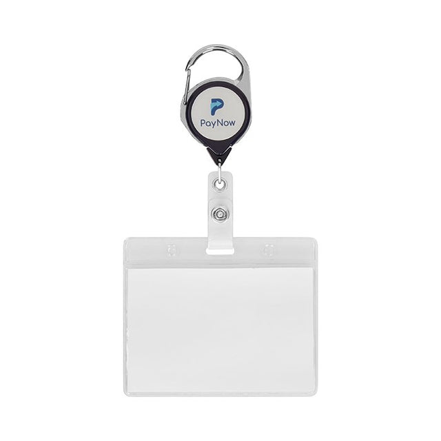 MLBR09 - Retractable badge reel with carabiner & logo (without belt clip).