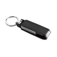 MO1091 - Metal 2.0 or 3.0 USB flash drive with leather closure. 1 to 64GB.
